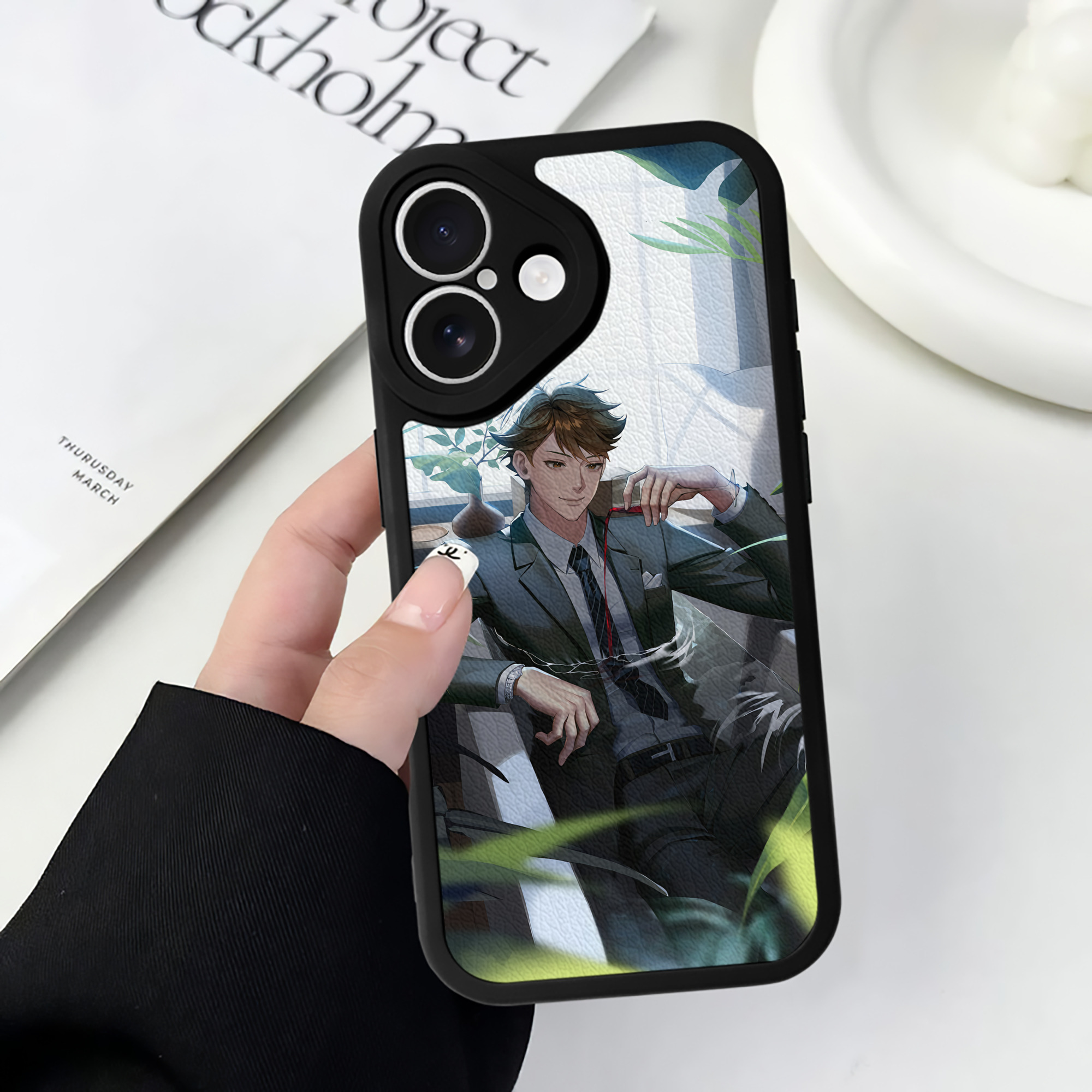 （画像用） ハイキュー!! Haikyu!! 【iPhone 16シリーズ対応】シリコンスマホケース（レザー調） 材質：シリコン